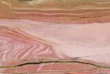 Polished Pink Opal Slab - Western Australia #152111-1